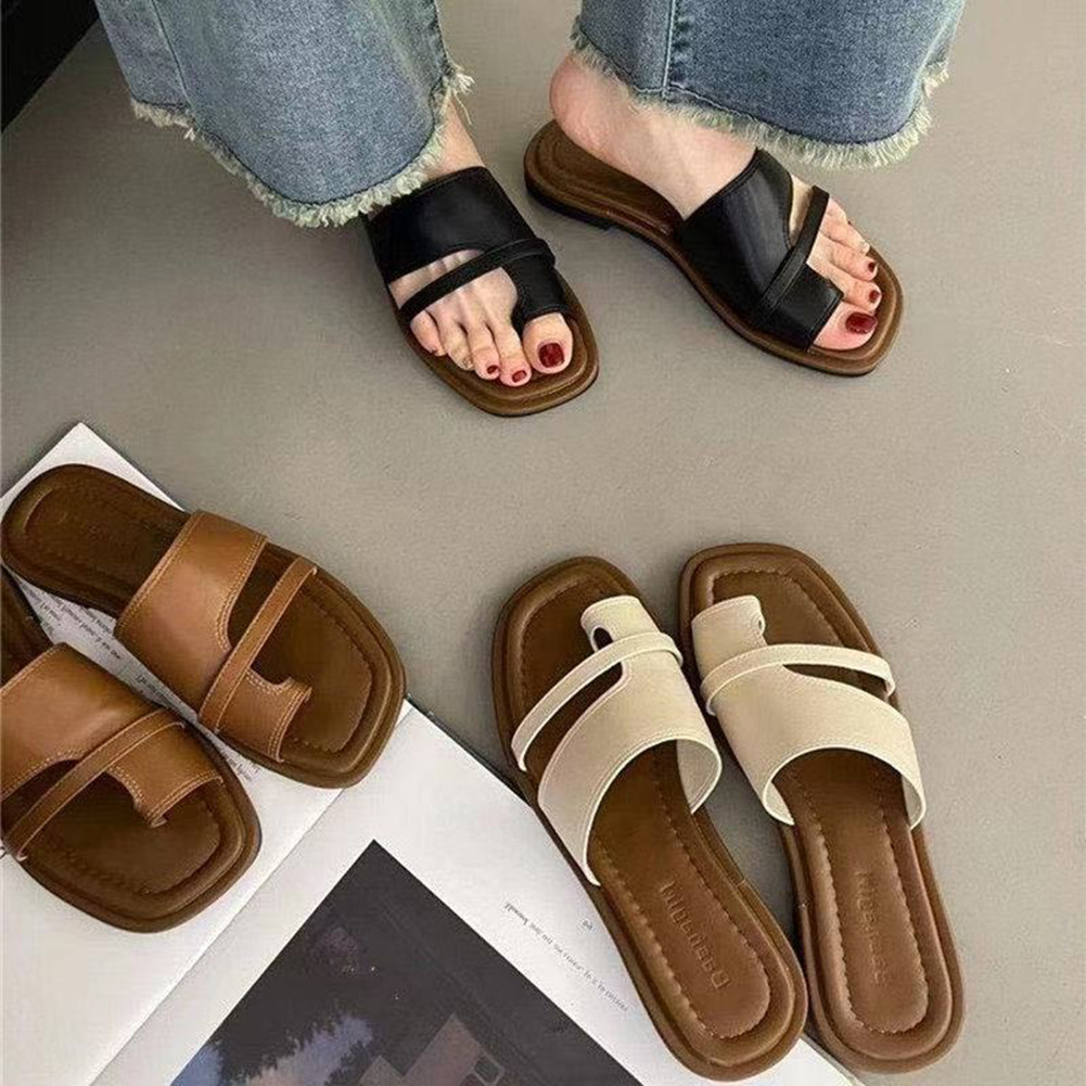 Baby Gate Stairs - Flat Sandal Summer Solid-Color Flat Sandals