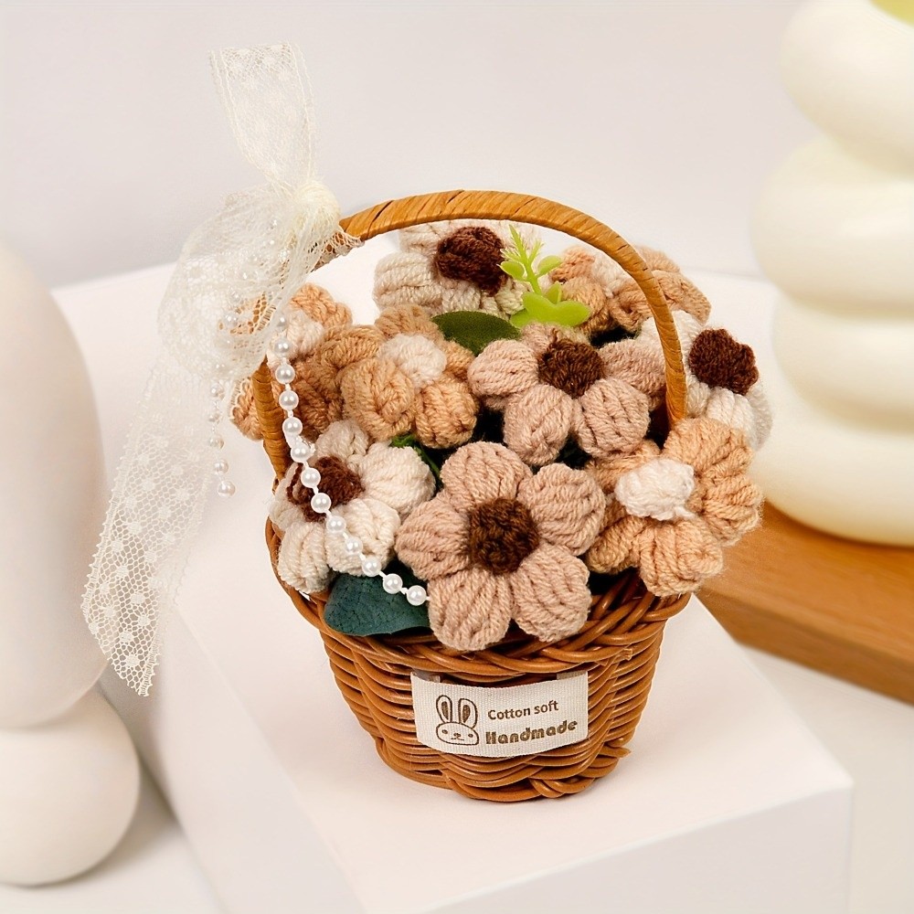 Handmade Puff Yarn Flower Mini - огляд і ціна Baby Products Basket