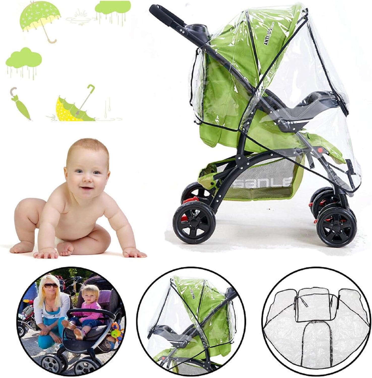 Baby Stroller Rain Cover, Univ - огляд і ціна Stroller Rain Cover