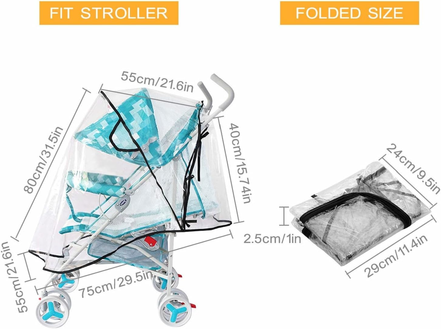 Baby Stroller Rain Cover, Univ - огляд і ціна Stroller Rain Cover