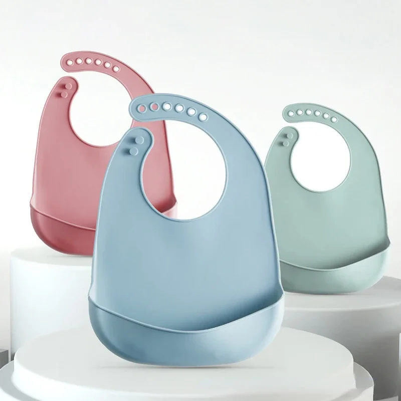 1/2pcs Baby Bib Adjustable Wat - огляд і ціна Silicone Baby Bibs