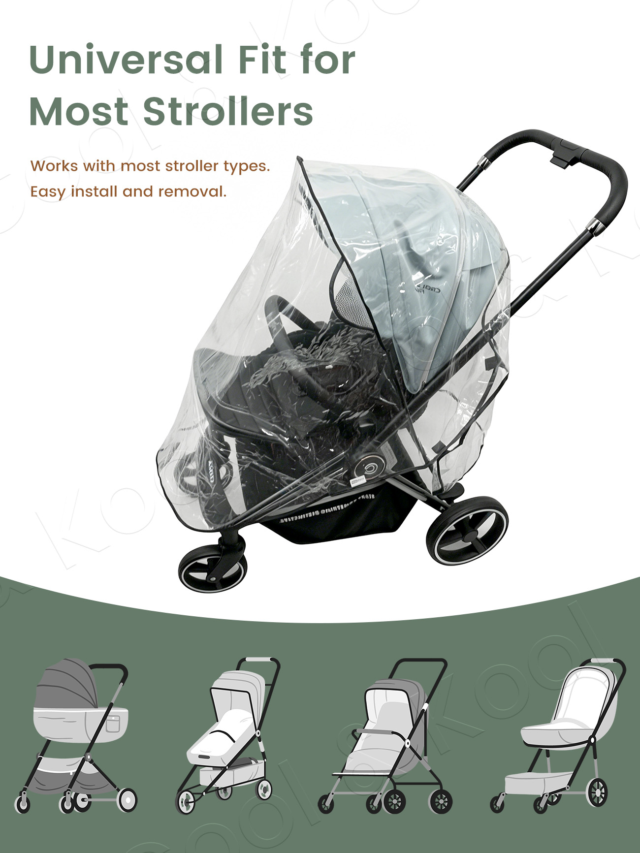 Universal Waterproof & Windpro - огляд і ціна Stroller Rain Cover
