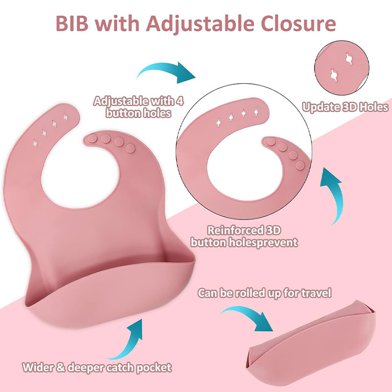 Children's silicone tableware  - огляд і ціна Silicone Baby Bibs